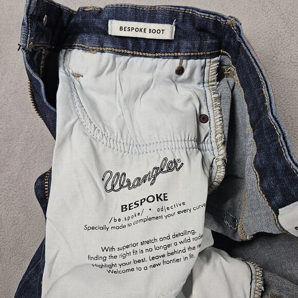 Wrangler Bespoke Bootcut Jeans 27x32.5 High Rise Lacey Jean Comfort Denim Dark - Picture 6 of 14